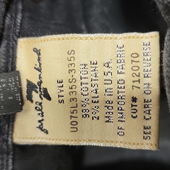 7 For All Mankind, Size 27 Washed Black Flared Jeans w/Sparkle Lightning Bolts - Picture 10 of 15